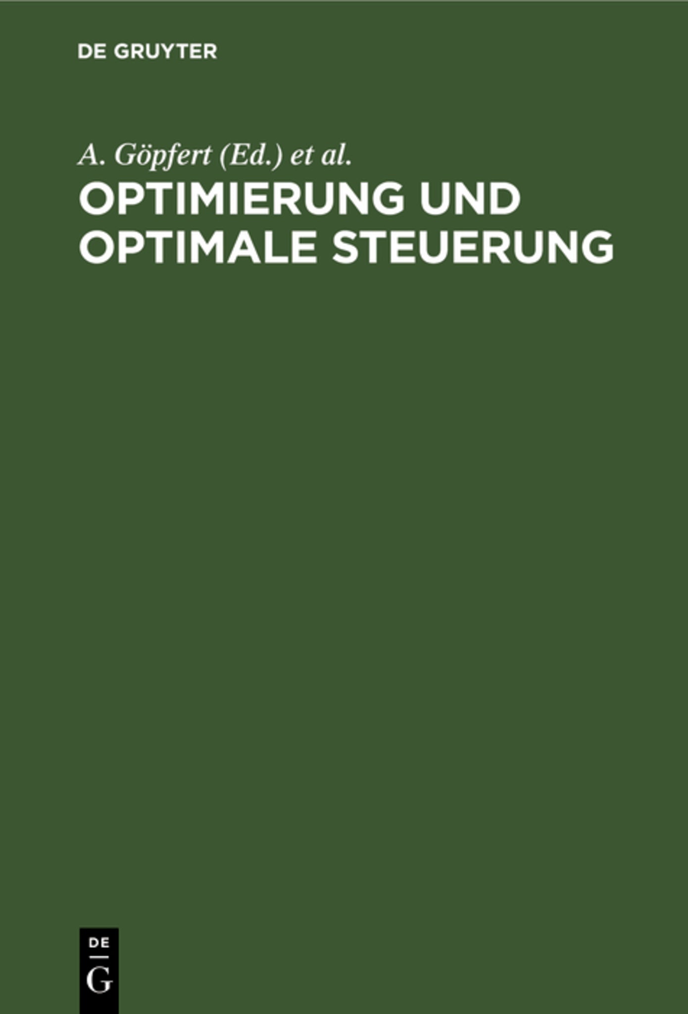 Optimierung und optimale Steuerung